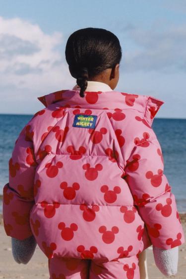 DOWN JACKET 50% FEATHER AND 50% DOWN WATER-REPELLENT MICKEY MOUSE © DISNEY - Pink by Zara
