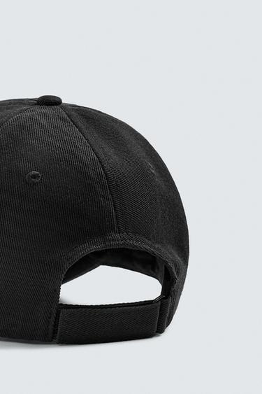 CONTRAST EMBROIDERY CAP - Black by Zara - Image 3