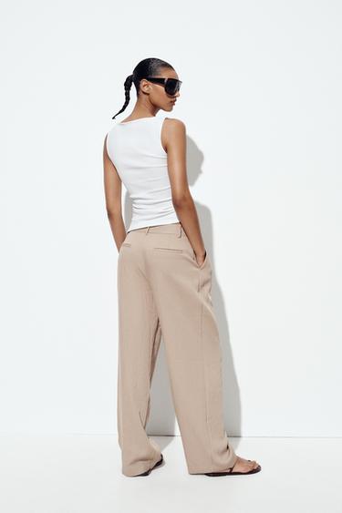 ASYMMETRIC PLEATED T-SHIRT - White by Zara - Image 4