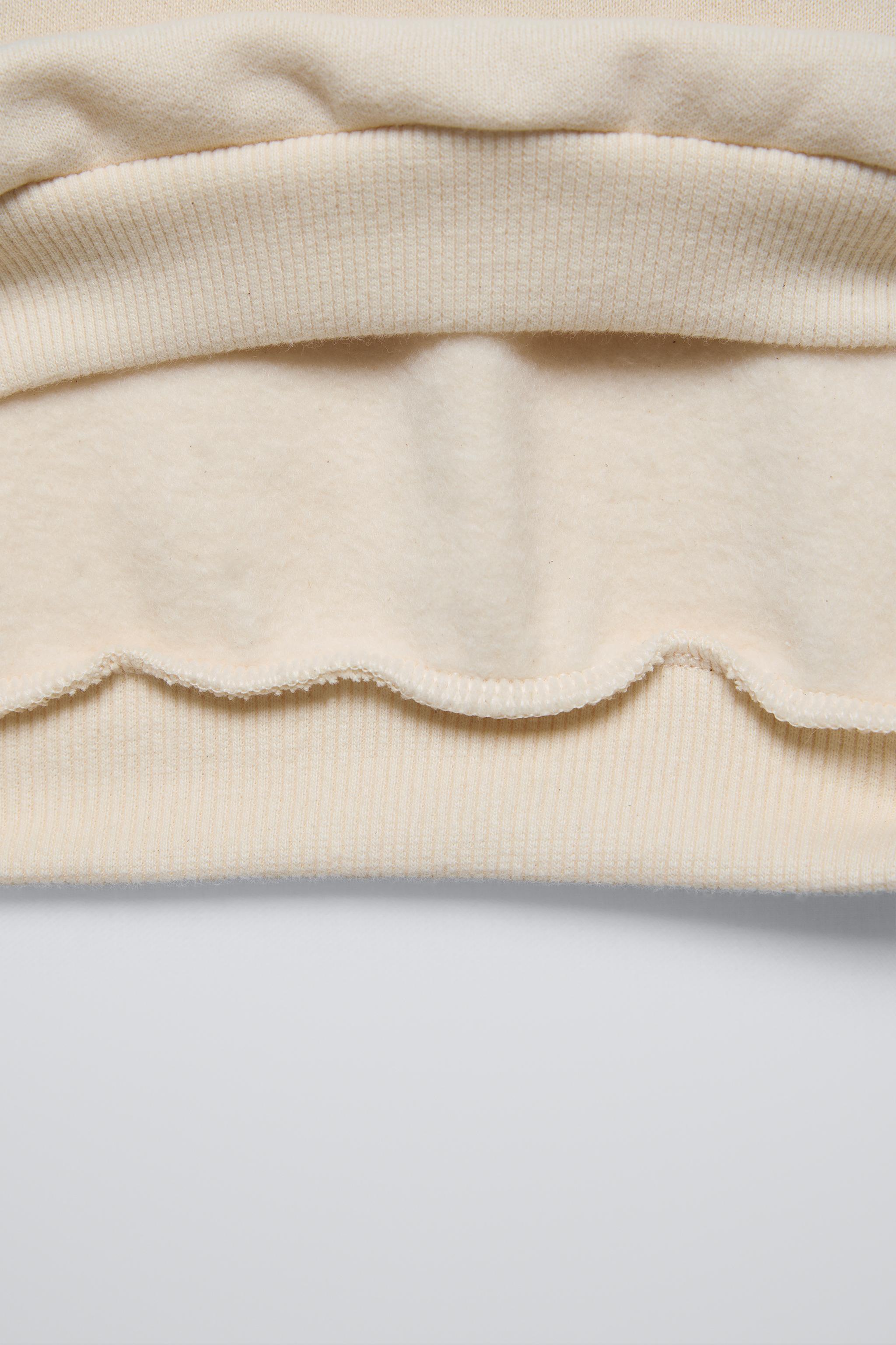 SWEATSHIRT WITH PATCHES - Ecru / Marl | ZARA United States