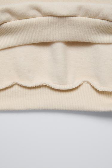PATCH SWEATSHIRT - Ecru / Marl by Zara - Image 3