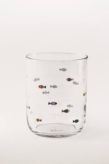 FISH GLASS TUMBLER - Blue by Zara