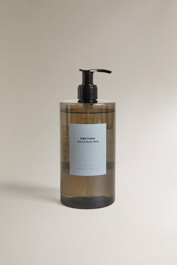 (500 ML) LIGHT COTTON HAND AND BODY LIQUID SOAP — white
