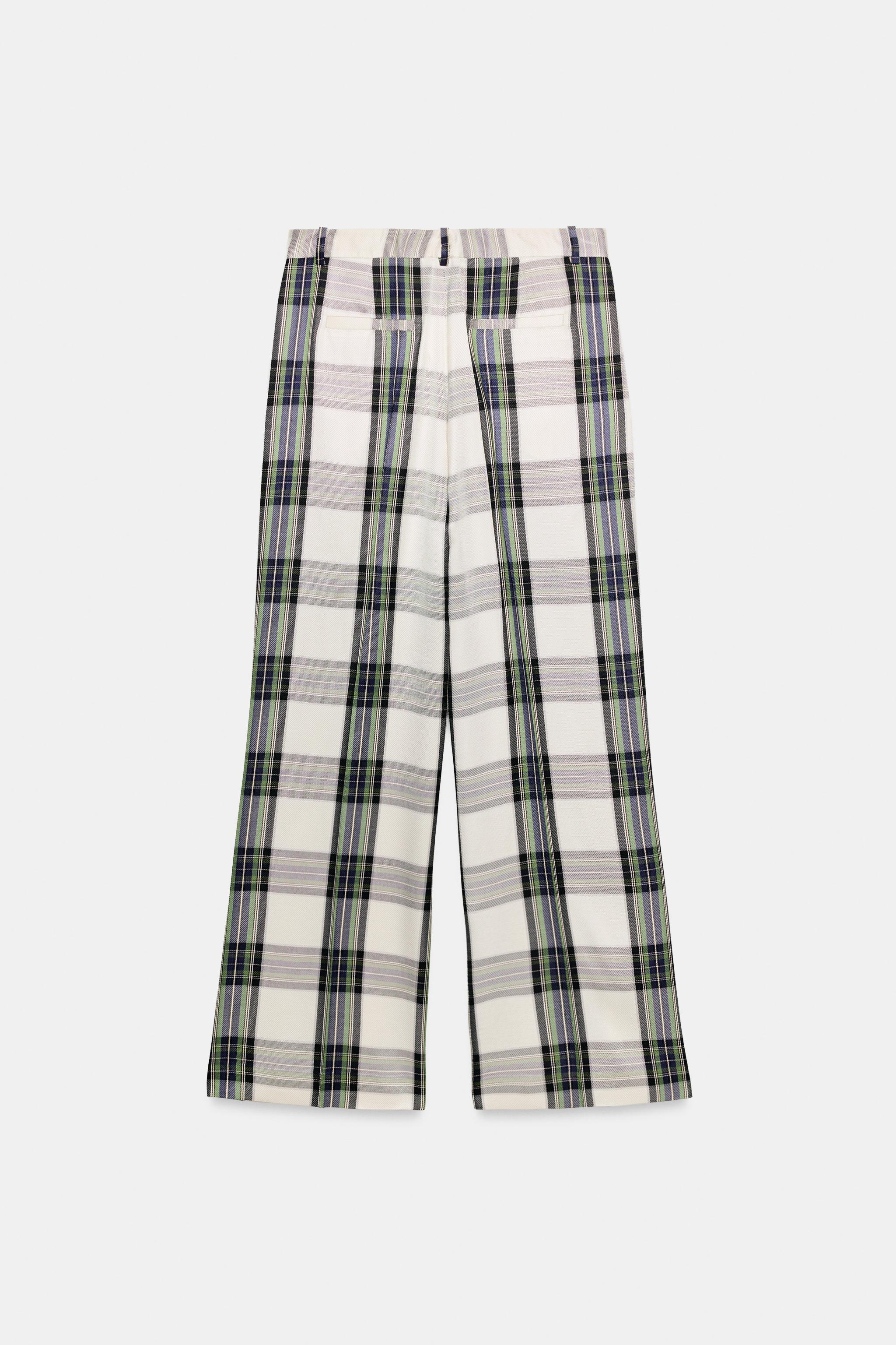 PANTALON FLUIDE À CARREAUX COLLECTION ZW