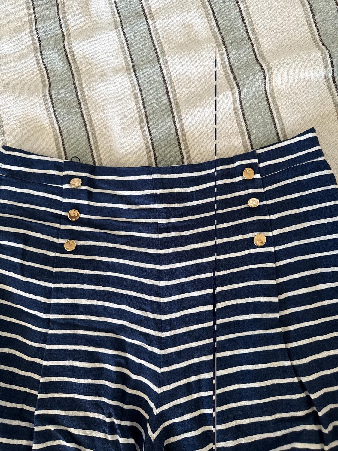 STRIPED LINEN BLEND BERMUDA SHORTS - Image 3