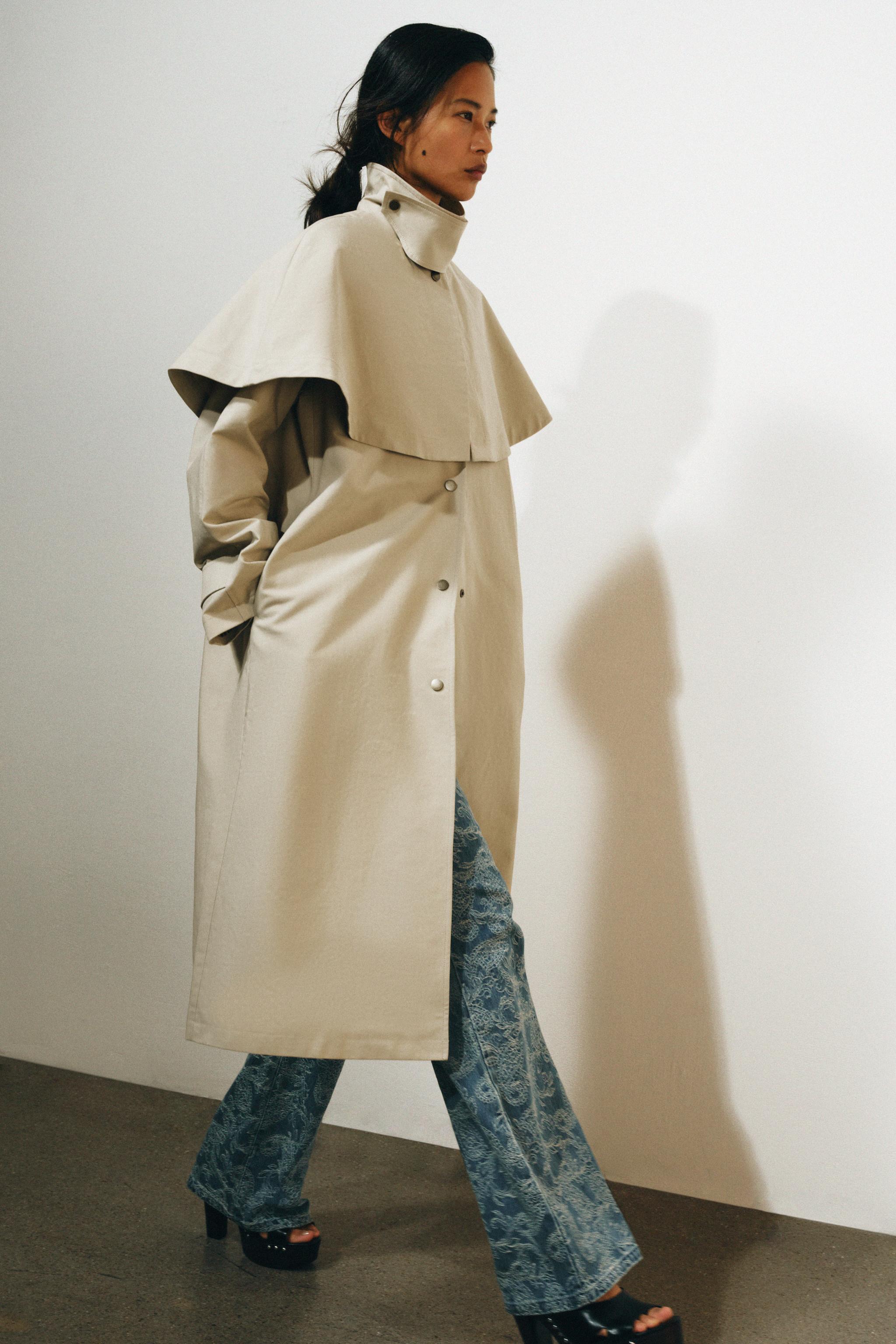 ZW COLLECTION CAPE TRENCH COAT