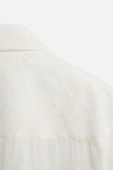 CHEMISE JACQUARD TEXTURÉE - Écru de Zara - Image 8