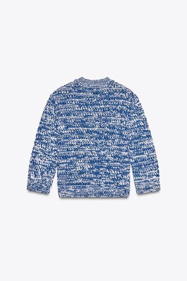 FRENCH SLEEVE KNIT CARDIGAN - Blue/White by Zara - Image 6
