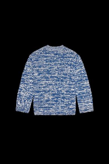 CHAQUETA PUNTO MANGA FRANCESA - Azul / Blanco de Zara