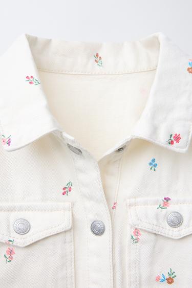 FLORAL TWILL DRESS - Ecru by Zara - Image 2