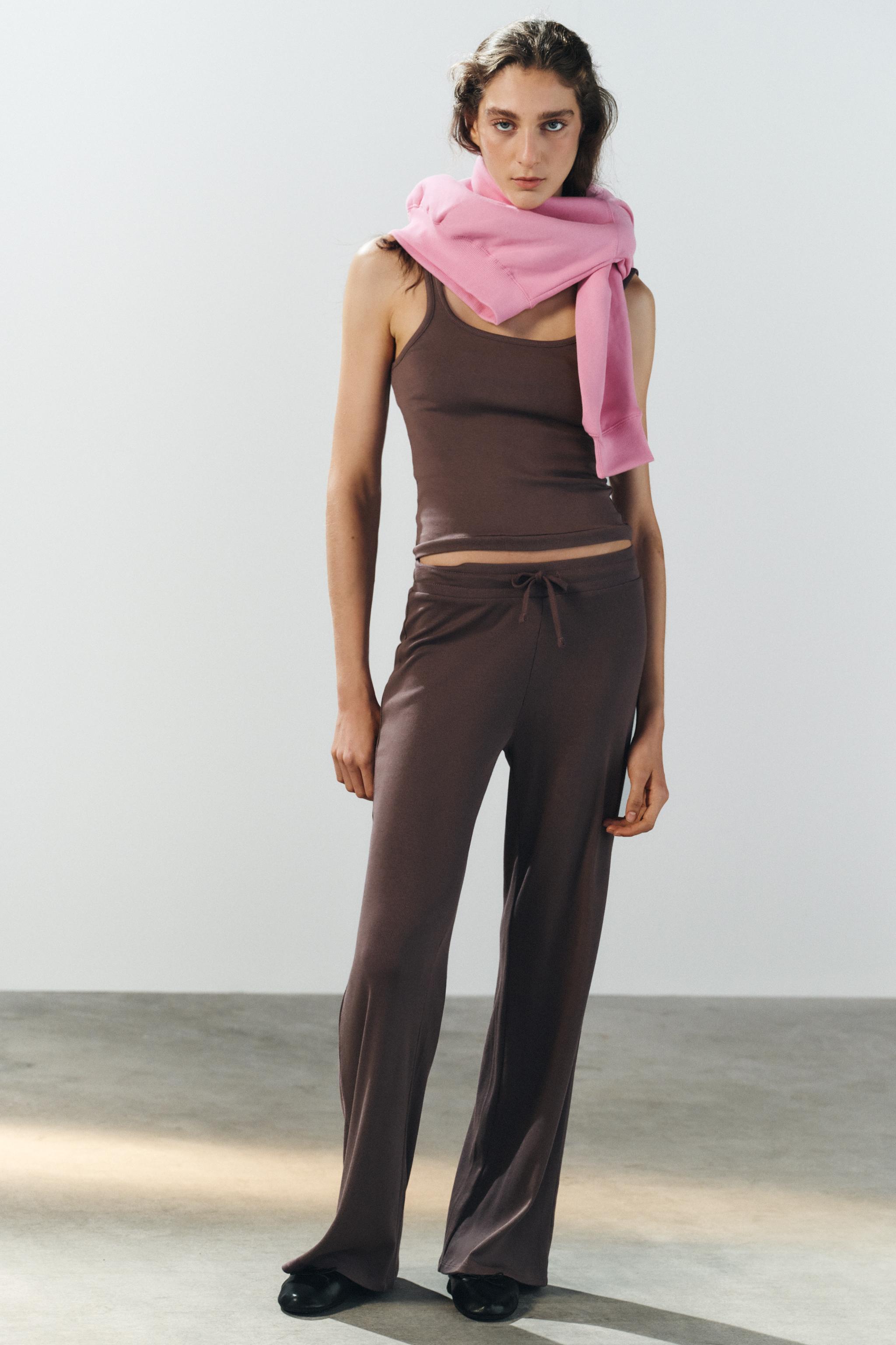 Zara FİTİLLİ MODAL PAMUKLU ASKILI TOP