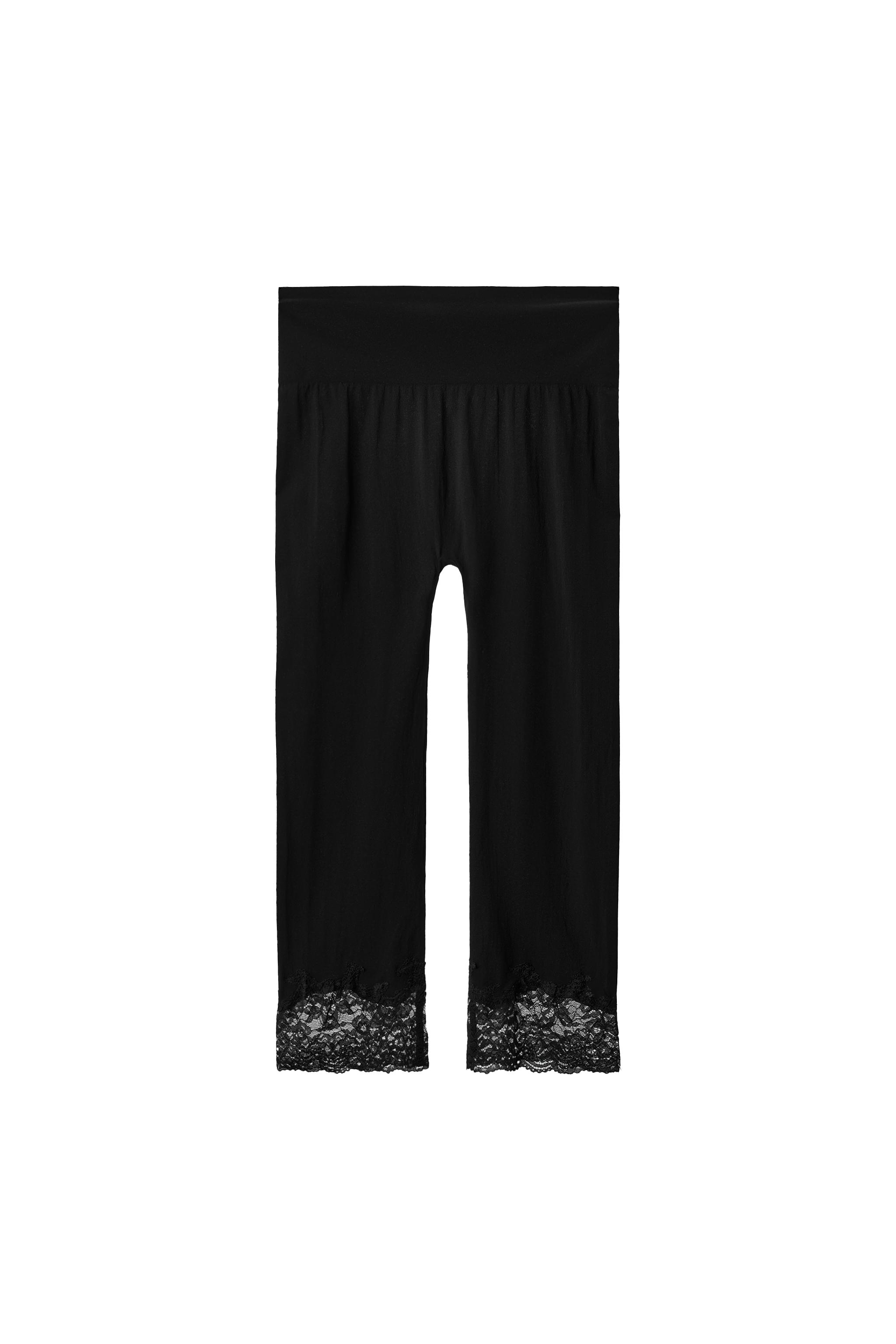 PANTALÓN CAPRI MEDIA ENCAJE