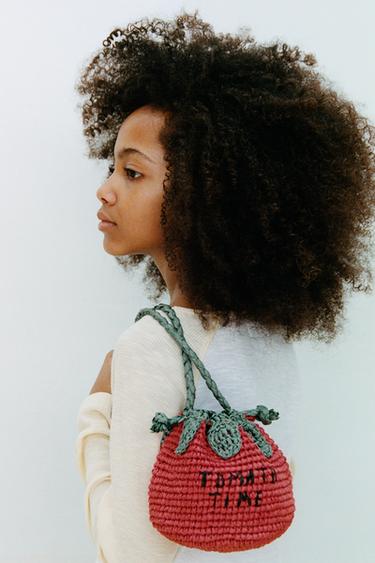 Zara TOMATO CROSSBODY BAG - Red