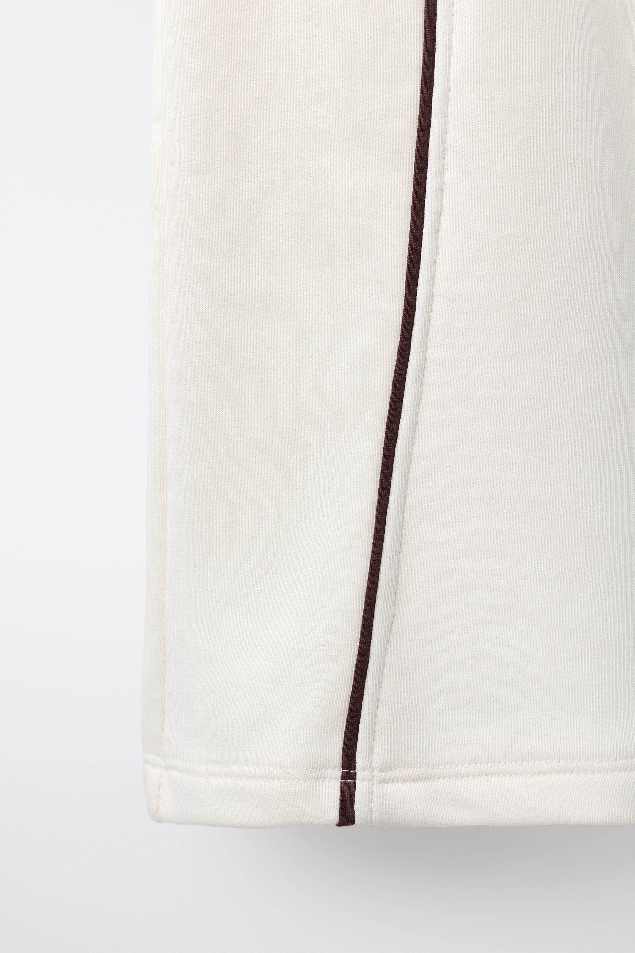 Детские брюки Zara CONTRAST PIPING WIDE-LEG PANTS — фото 5
