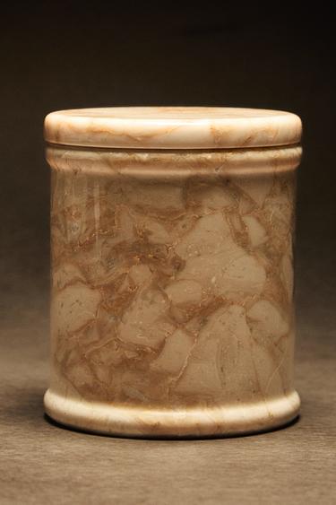 RECIPIENTE TAPA VELAS MÁRMOL - Beige de Zara