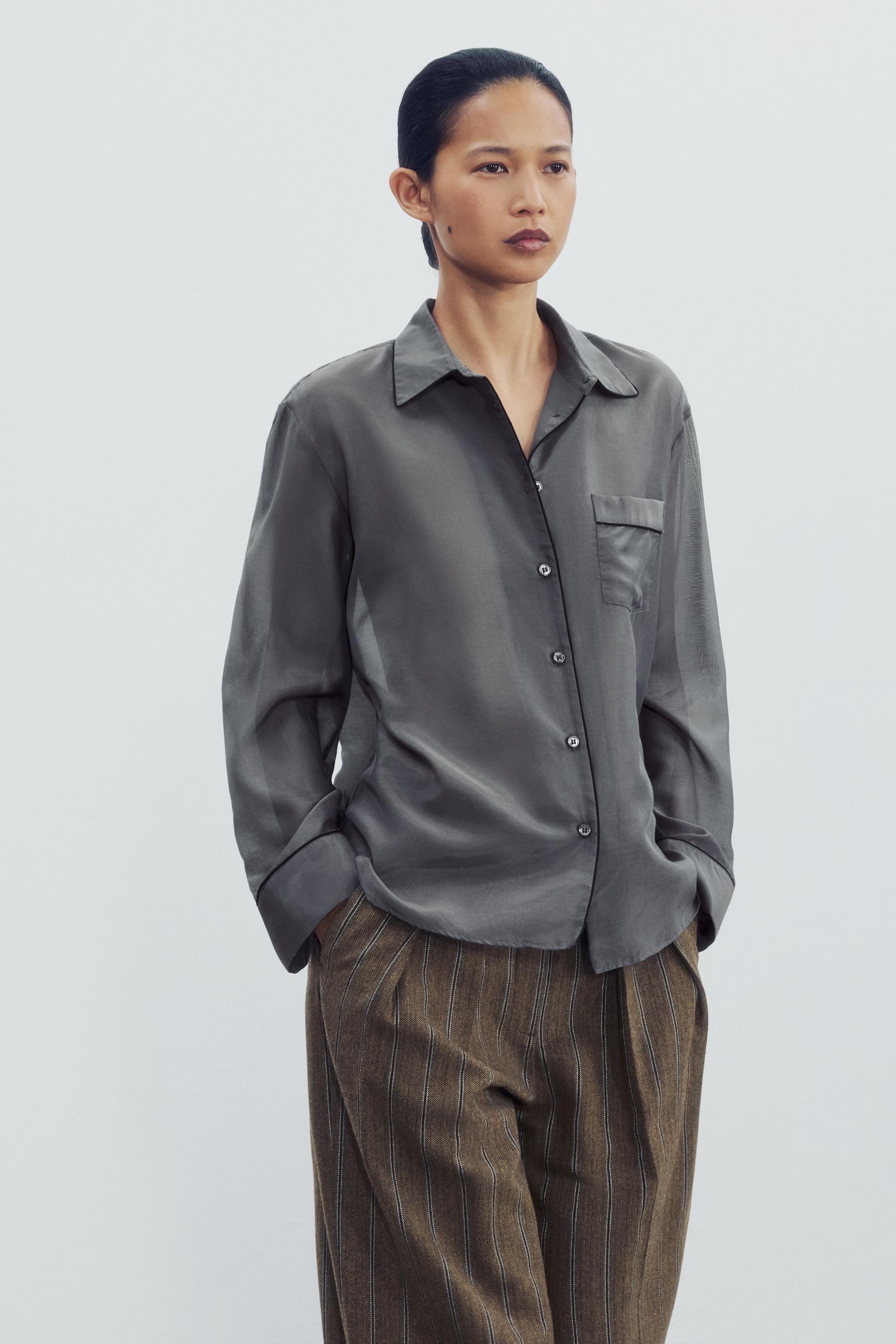 CHEMISE CONTRASTE AVEC SOIE ZW COLLECTION