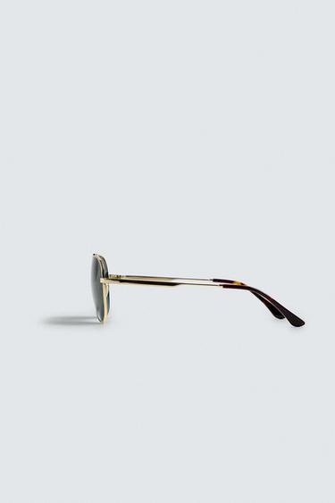 LUNETTES DE SOLEIL STYLE AVIATEUR ÉDITION LIMITÉE - Or de Zara - Image 4