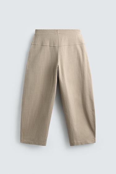 PANTALON JOGGER BALLON FIT TEXTURÉ - Beige de Zara - Image 6