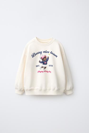 SWEAT À IMPRIMÉ OURS - Écru de Zara