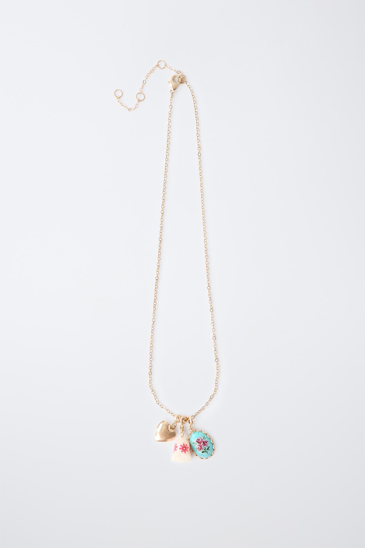 Детское колье Zara Charm Pendant, цвет: Золотой — фото 4