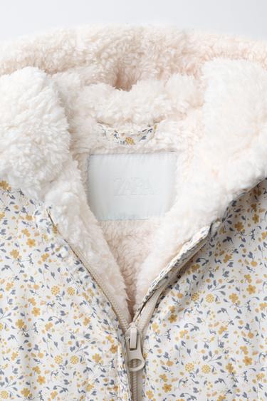 FLORAL NYLON ONE-PIECE SUIT WITH DETACHABLE MITTENS AND BOOTIES - Multicoloured by Zara - Image 2
