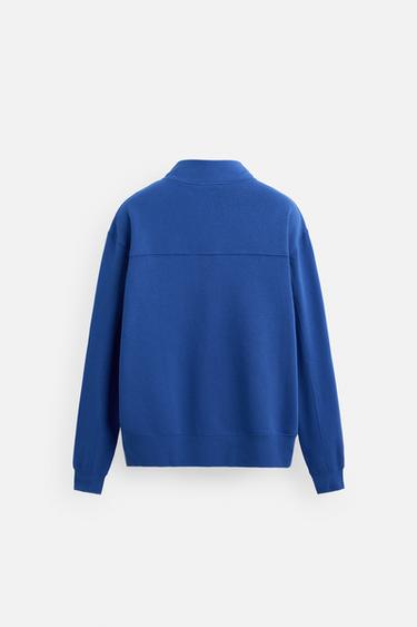 BASIC QUARTER ZIP SWEATSHIRT - Bluish by Zara - Image 6