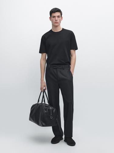 Zara 100% cotton medium weight T-shirt - Black