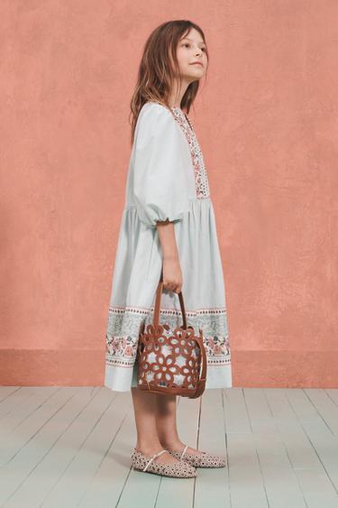 FLORAL DIE-CUT LEATHER HANDBAG - LIMITED EDITION - Brown by Zara - Image 0