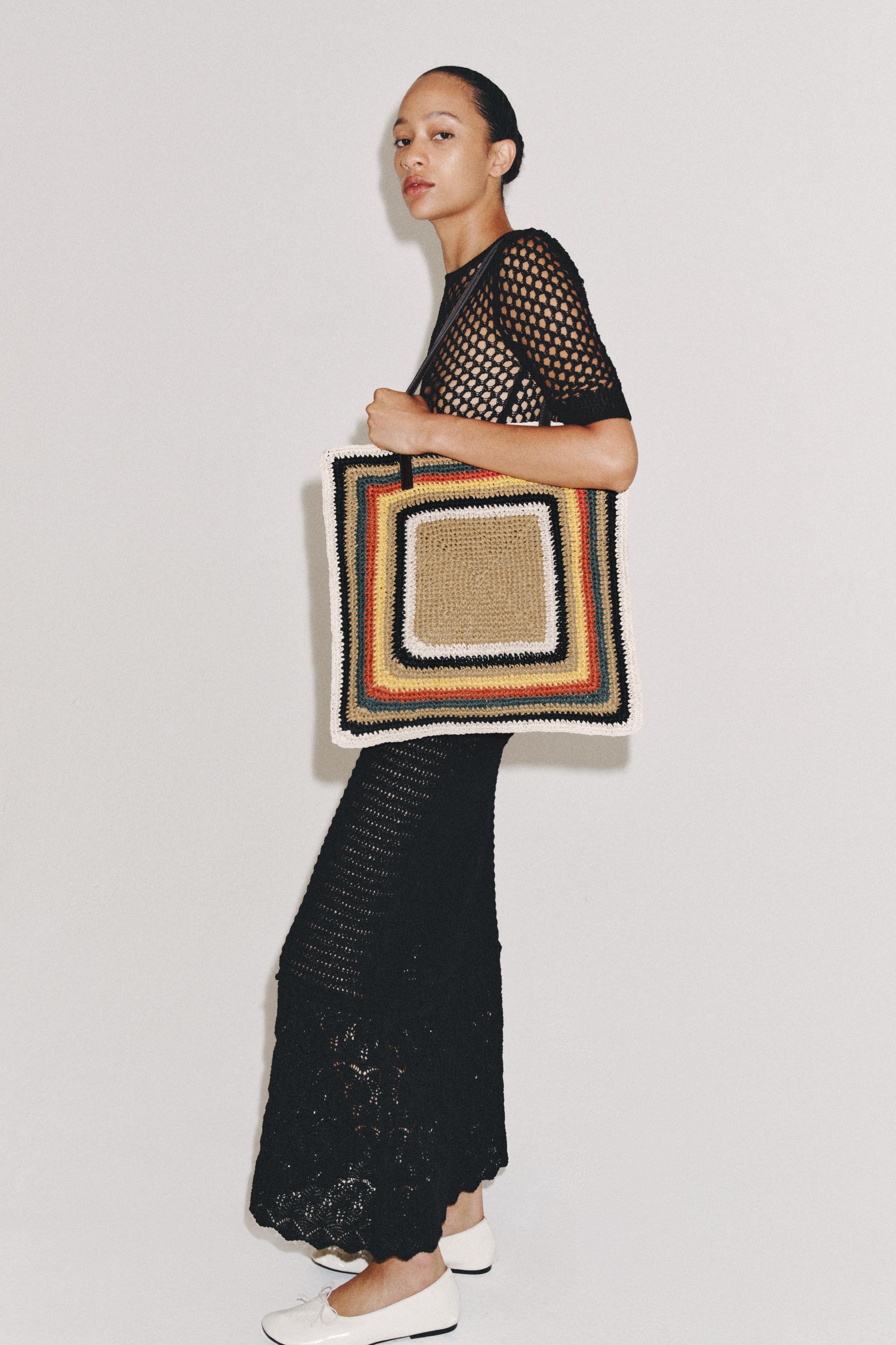 Zara MULTICOLOR SHOPPER BAG — фото 3