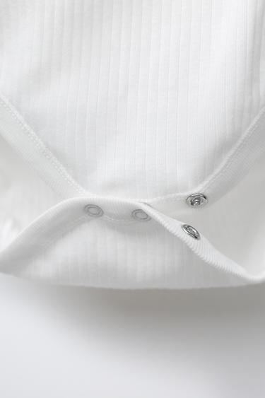 3-PACK OF BASIC KIMONO COLLAR SHORT SLEEVE BODYSUITS - Oyster-white by Zara