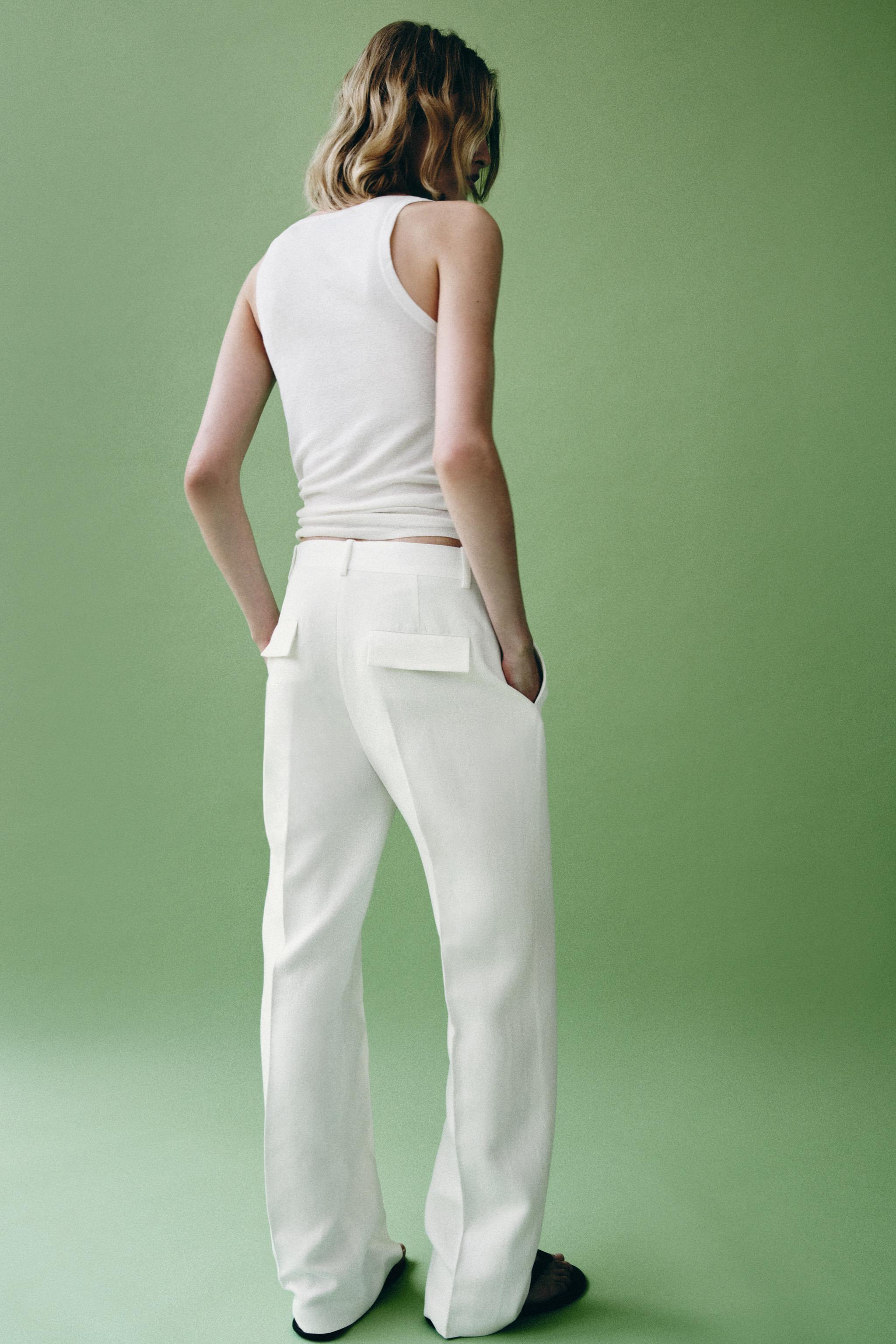 Женские брюки Zara ZW COLLECTION STRAIGHT-LEG PANTS — фото 3