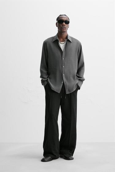 FLOWING SHIRT - LIMITED EDITION - Anthracite grey by Zara - Image 0