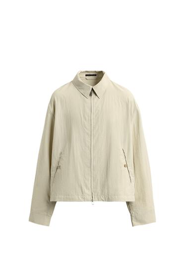 リラックスフィットテクニカルオーバーシャツエクリュZaraのリラックスフィットテクニカルオーバーシャツ - エクリュ 