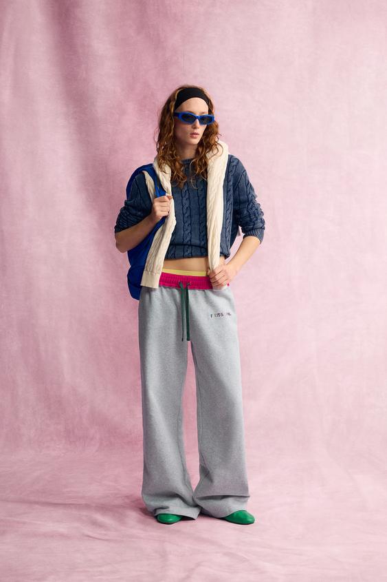 JERSEY OVERSIZE PUNTO TRENZADO FRUIT OF THE LOOM™ - indigo.vigore de Zara - Imagen 0