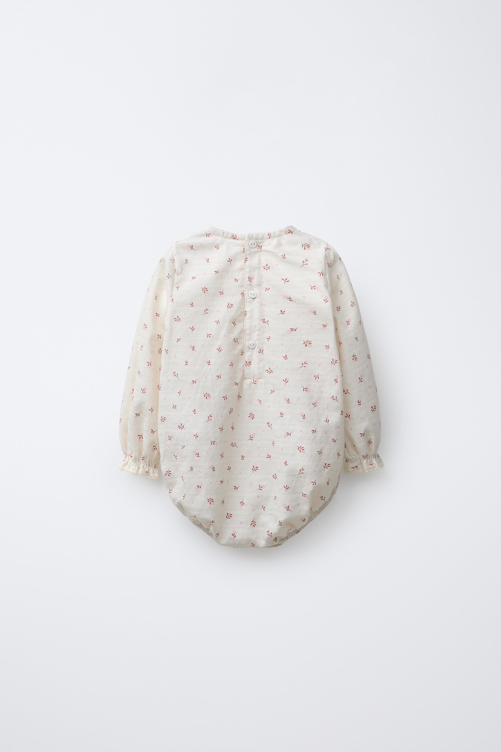 LACE TRIM FLORAL BODYSUIT