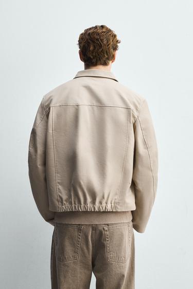 VESTE RELAXED FIT ZIPPÉE - Vert olive de Zara - Image 2