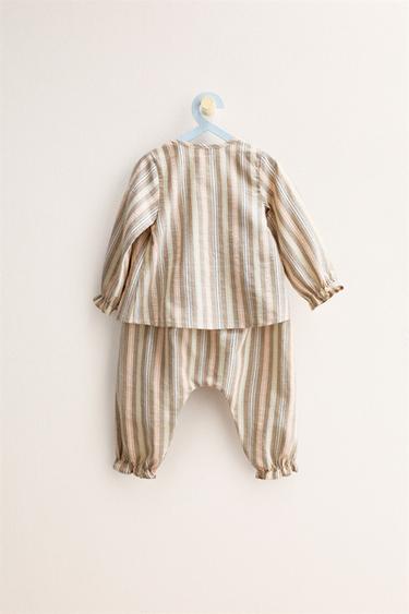 ZARA TIMELESS - طقم مخطط - مِحْمر الخاص بـ Zara