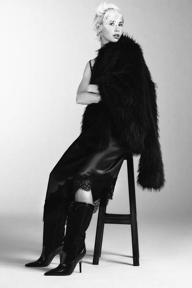 COWBOY HEEL BOOTS - Black by Zara