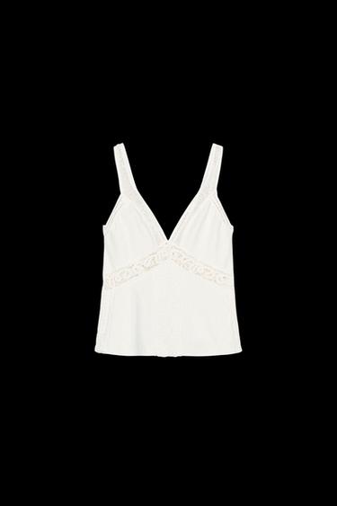 ZW COLLECTION LACE TOP - White by Zara - Image 0