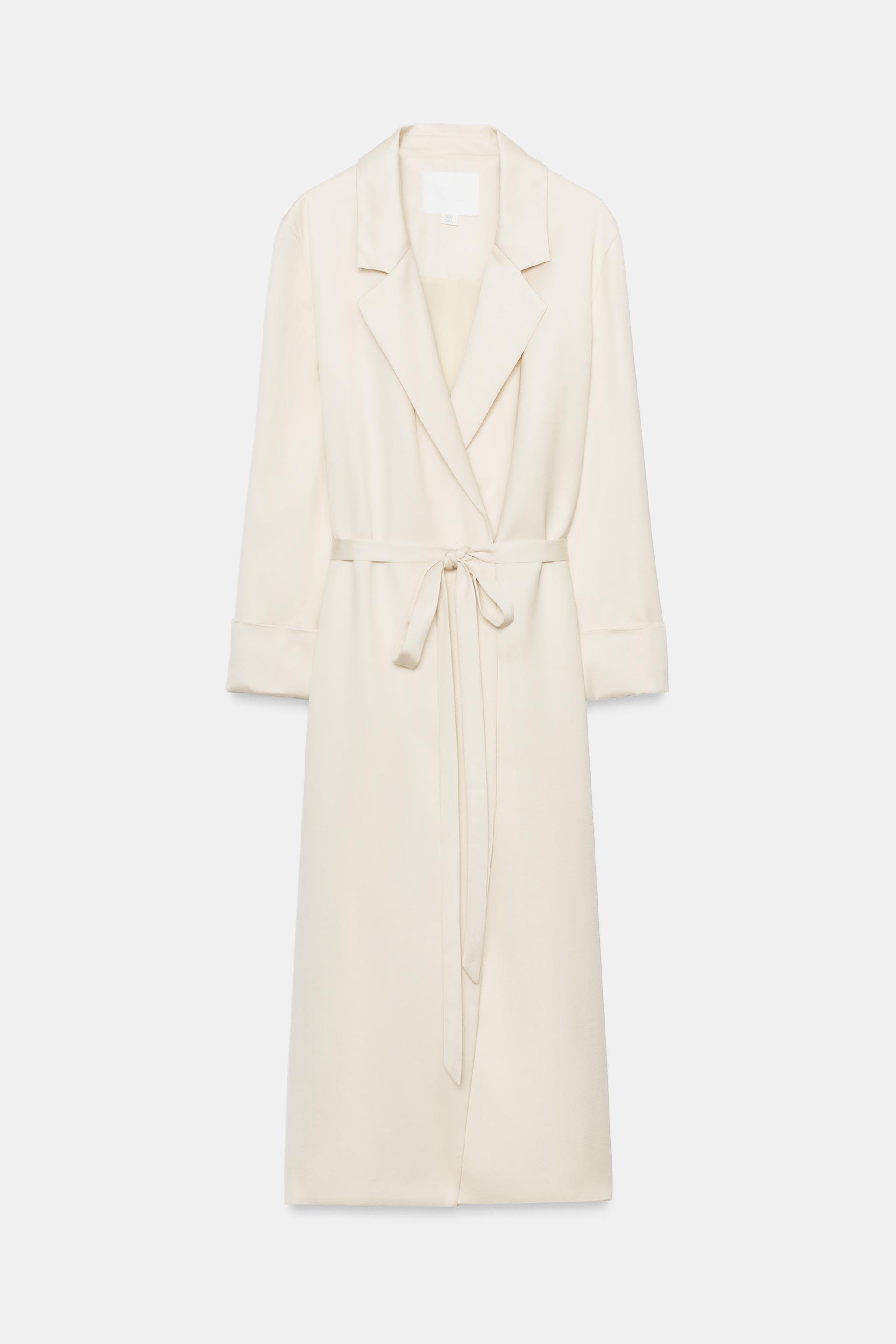 ZW COLLECTION ベルト付きコート - エクリュ | ZARA Japan / 日本