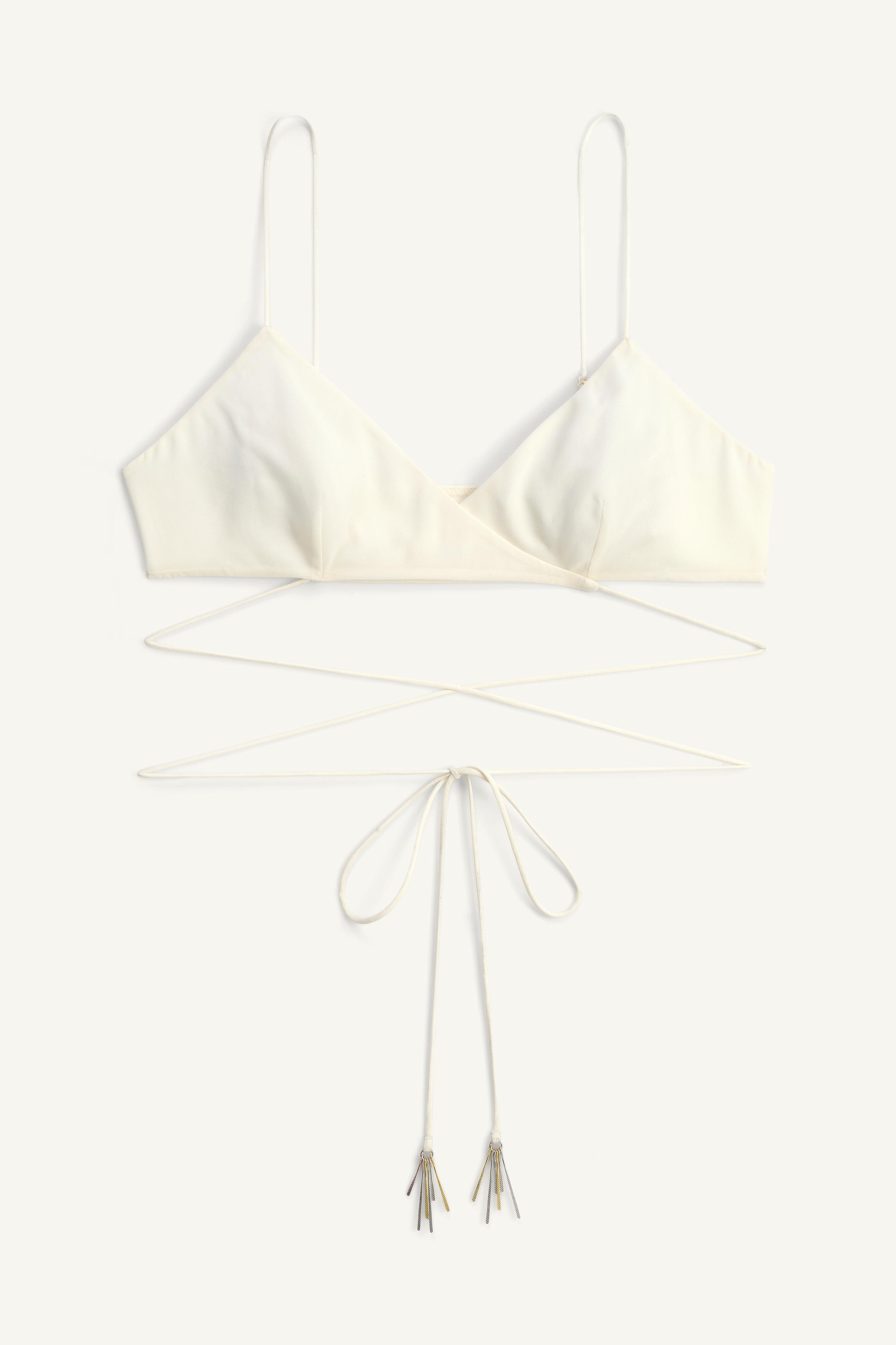 LIMITED EDITION TRIANGLE BRA WITH APPLIQUÉS - Black | ZARA