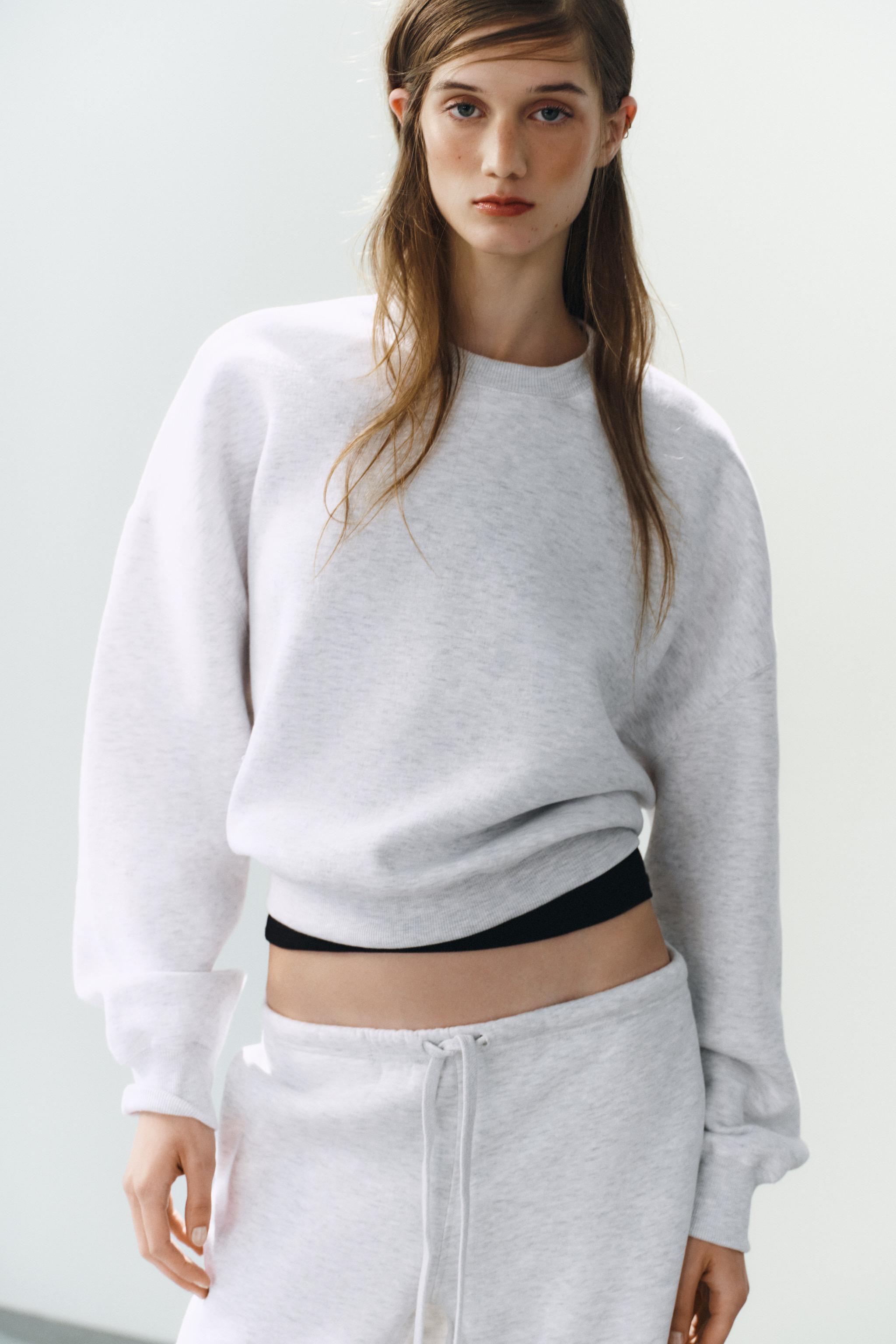 Женские брюки Zara BASIC STRAIGHT-LEG SWEATPANTS WITH ADJUSTABLE HEM — фото 5