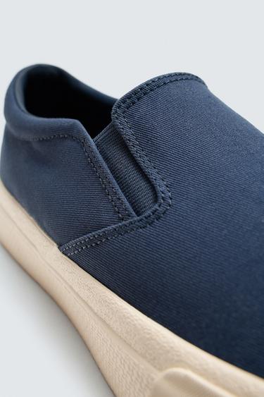 FABRIC LACELESS TRAINERS - Dark Blue by Zara - Image 6