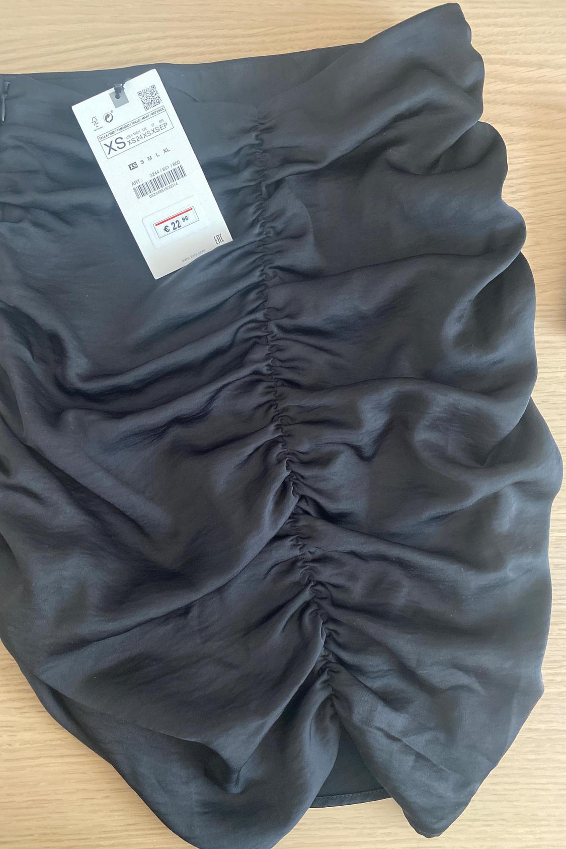 DRAPED SATIN SKIRT