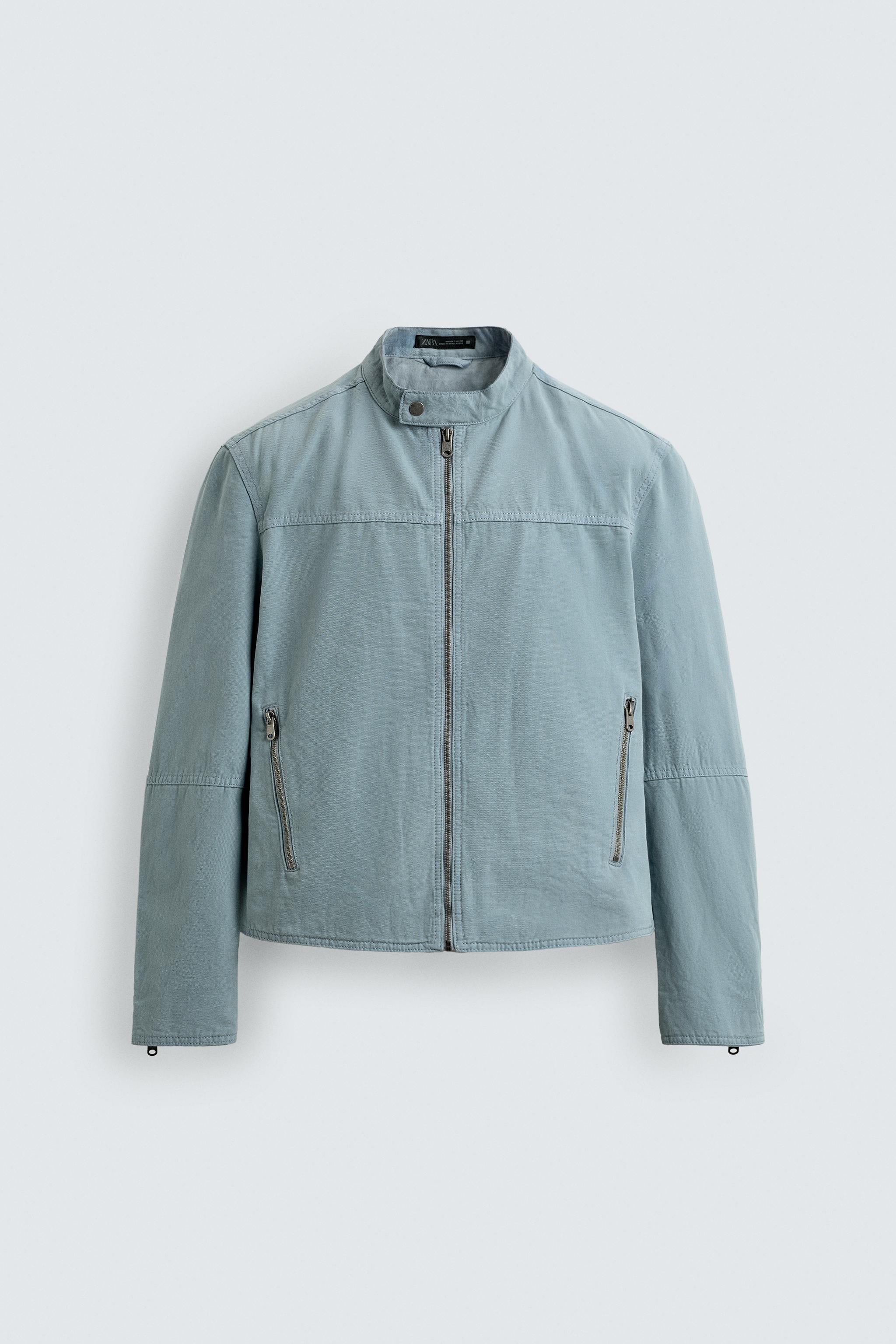 BLOUSON COUPE DÉCONTRACTÉE EN COTON LAVÉ