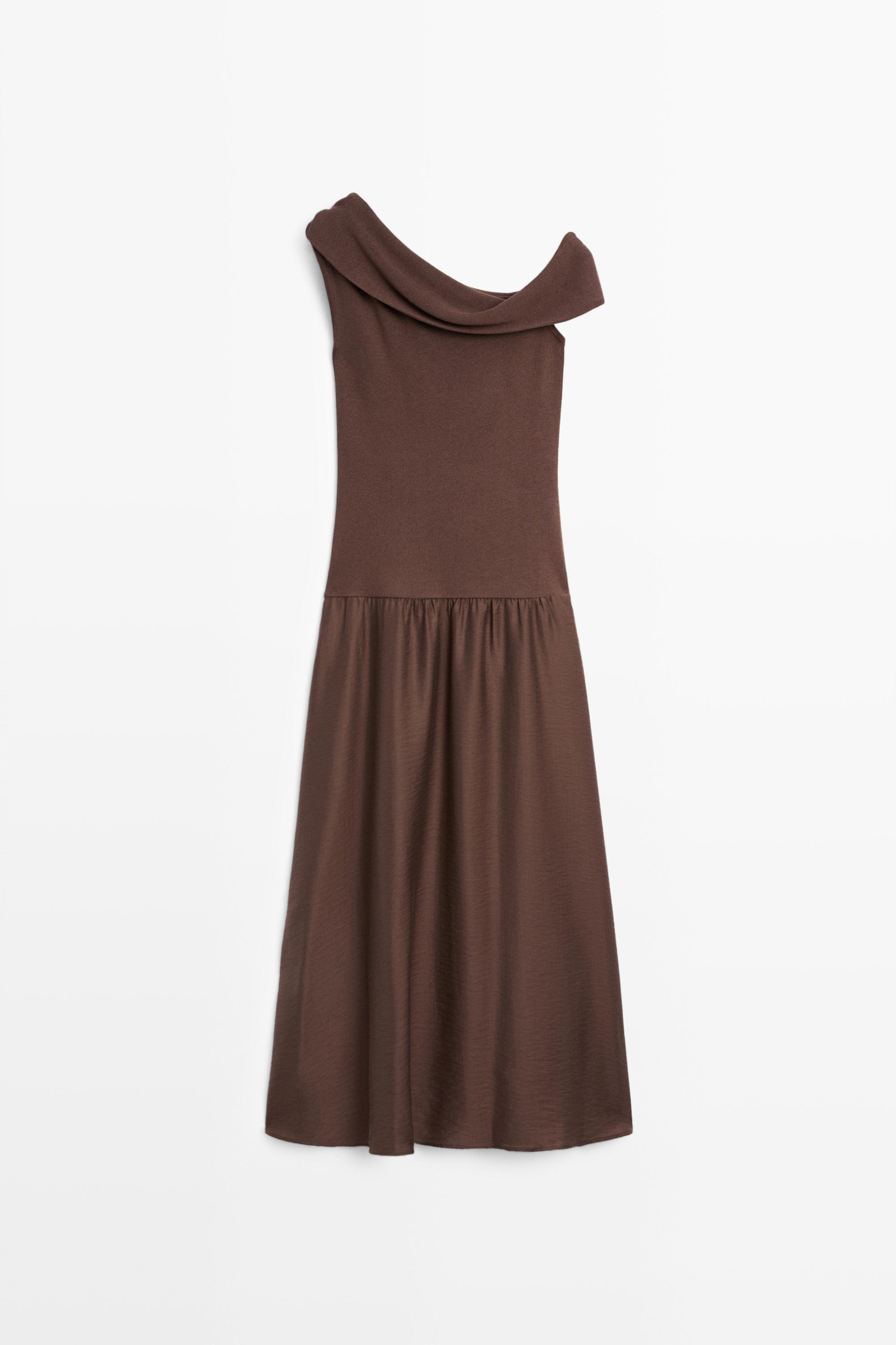One-shoulder midi dress