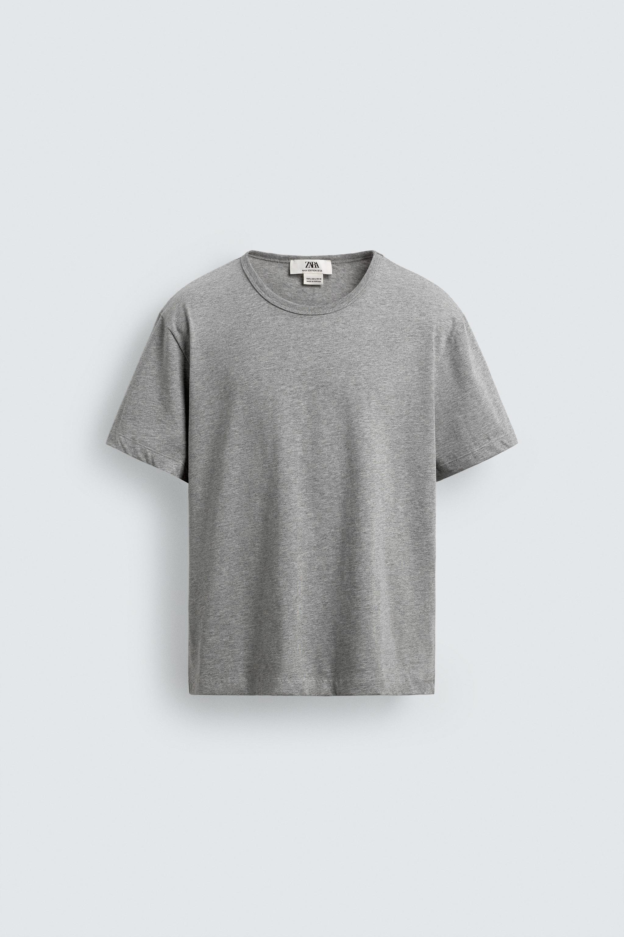 REGULAR FIT T-SHIRT — Grey marl