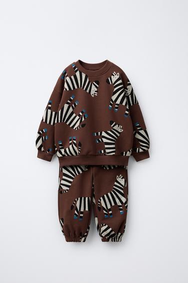 ZEBRA JOGGER SET - brown/white by Zara - Image 0