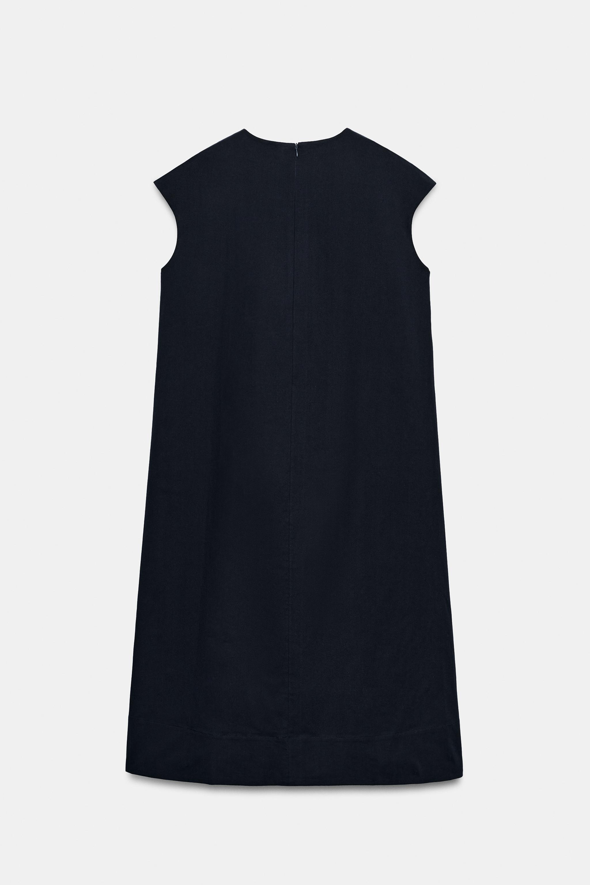 Женские платья Zara ZW COLLECTION POPLIN MIDI DRESS — фото 6