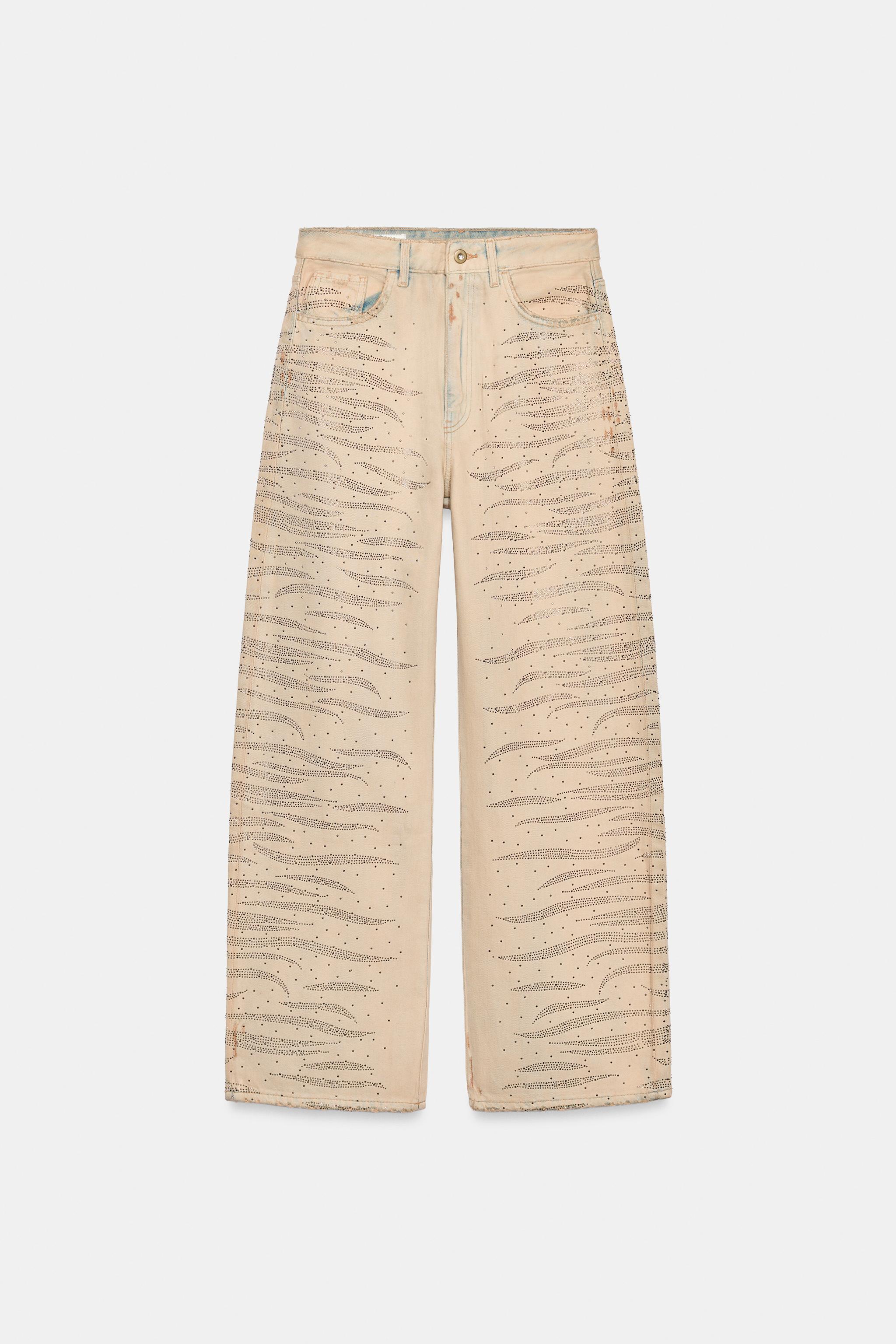 JEANS BAGGY TRF TAILLE MOYENNE BRILLANTS